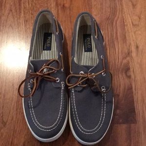 Polo by Ralph Lauren canvas boats shoes.